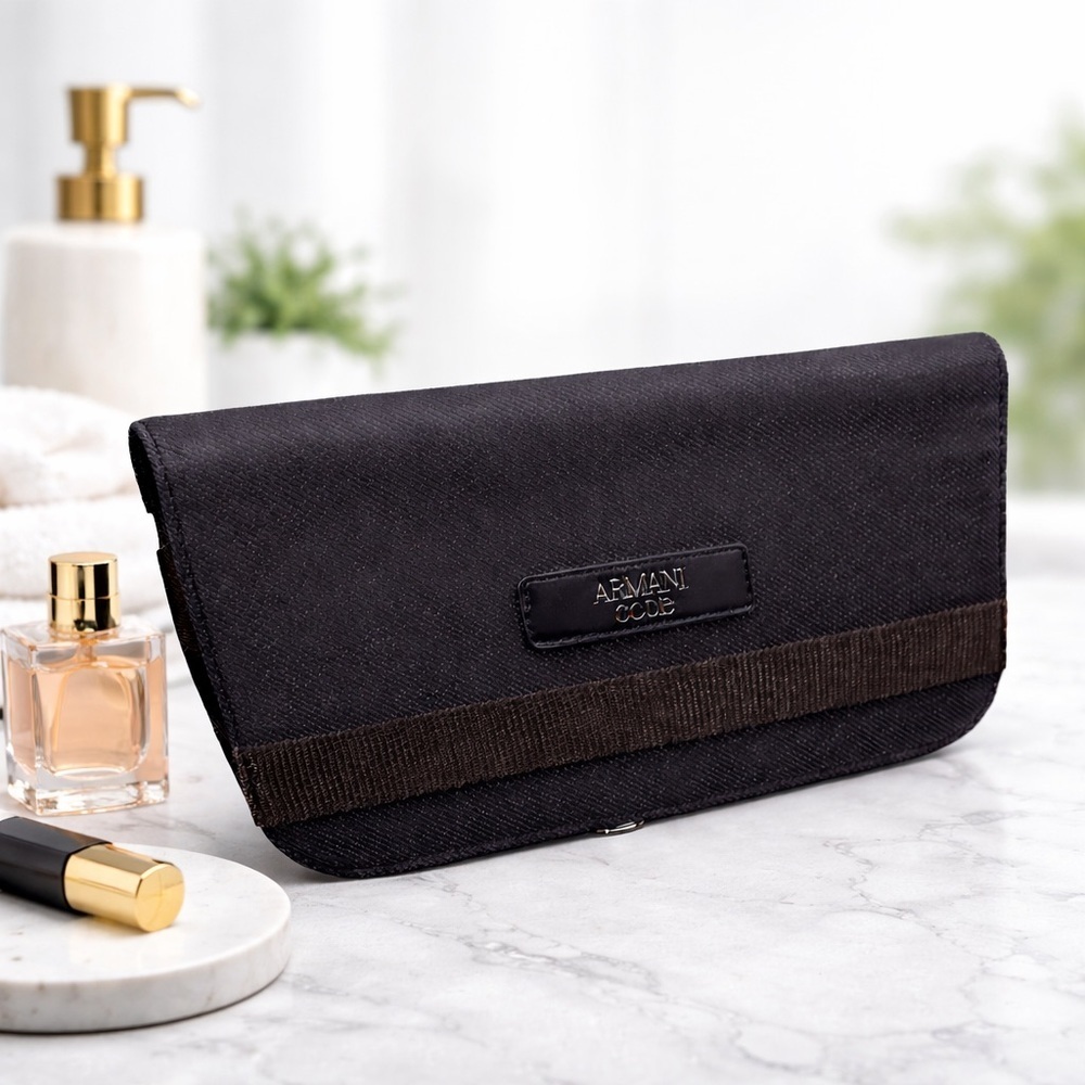 Giorgio Armani Hanging Toiletry Bag | Armani Code Black Travel Organizer
